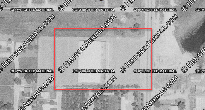 Monitor Lanes - 1973 Aerial - Building Addition